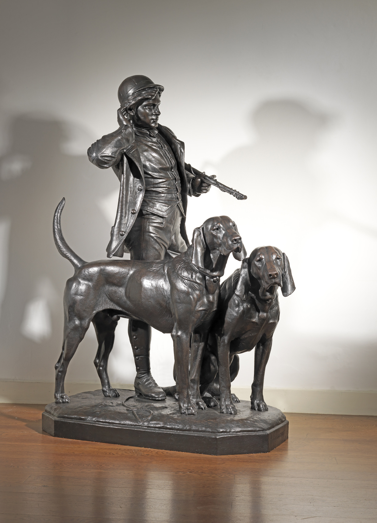 Standing Huntsman with Hounds, 1867