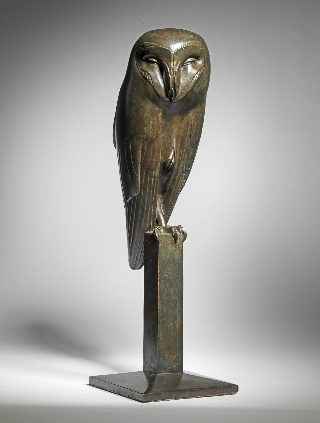 Barn Owl on a Post, c. 1928