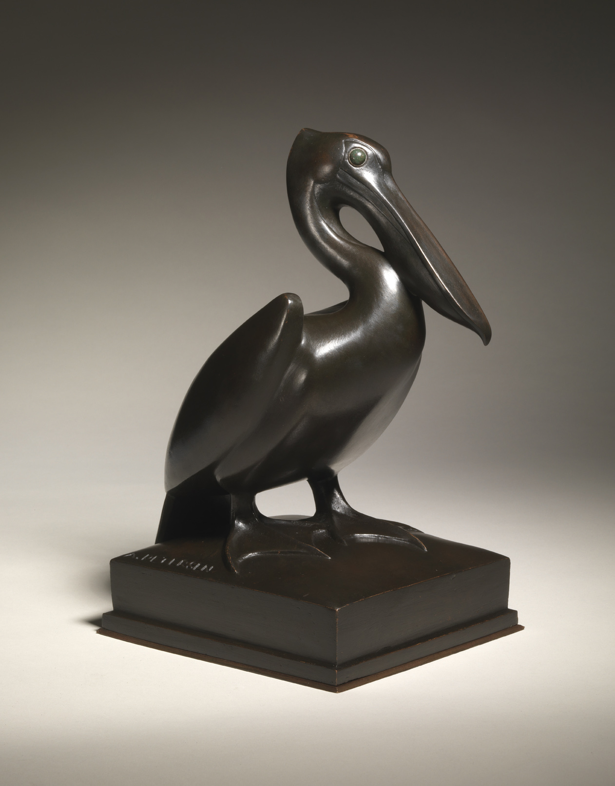 Pelican with straight beak, 1954