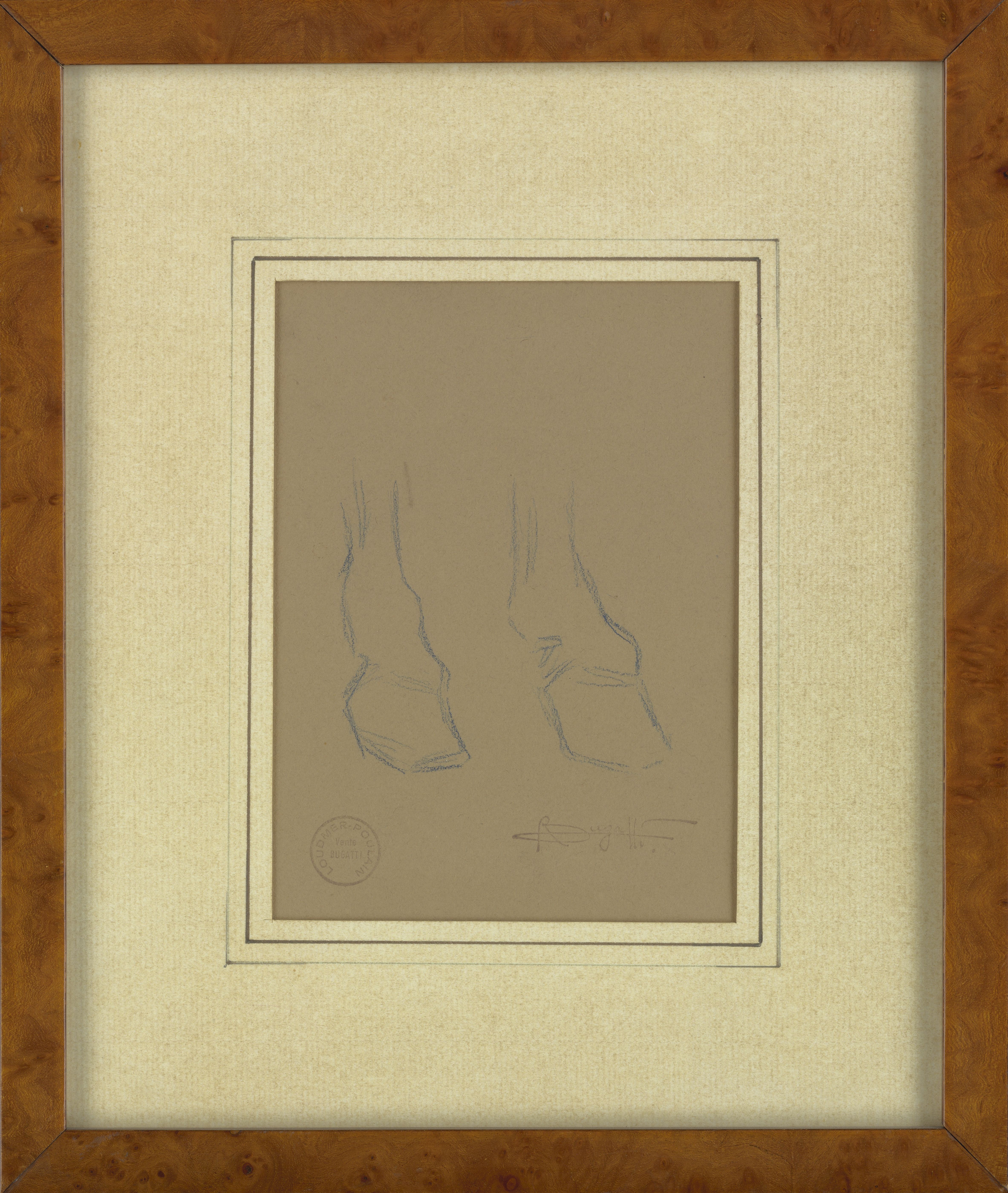 Horses hooves, drawing, c. 1900