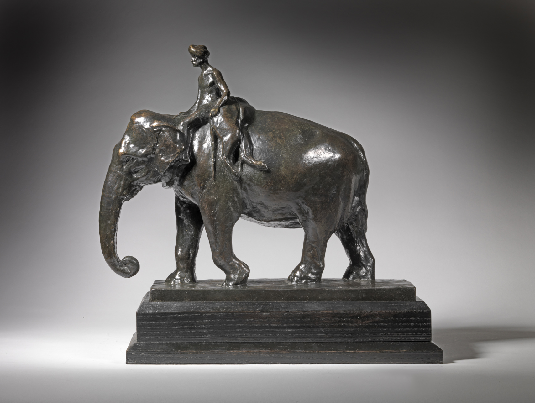 Elephant, Mahout and Tiger, c.1930