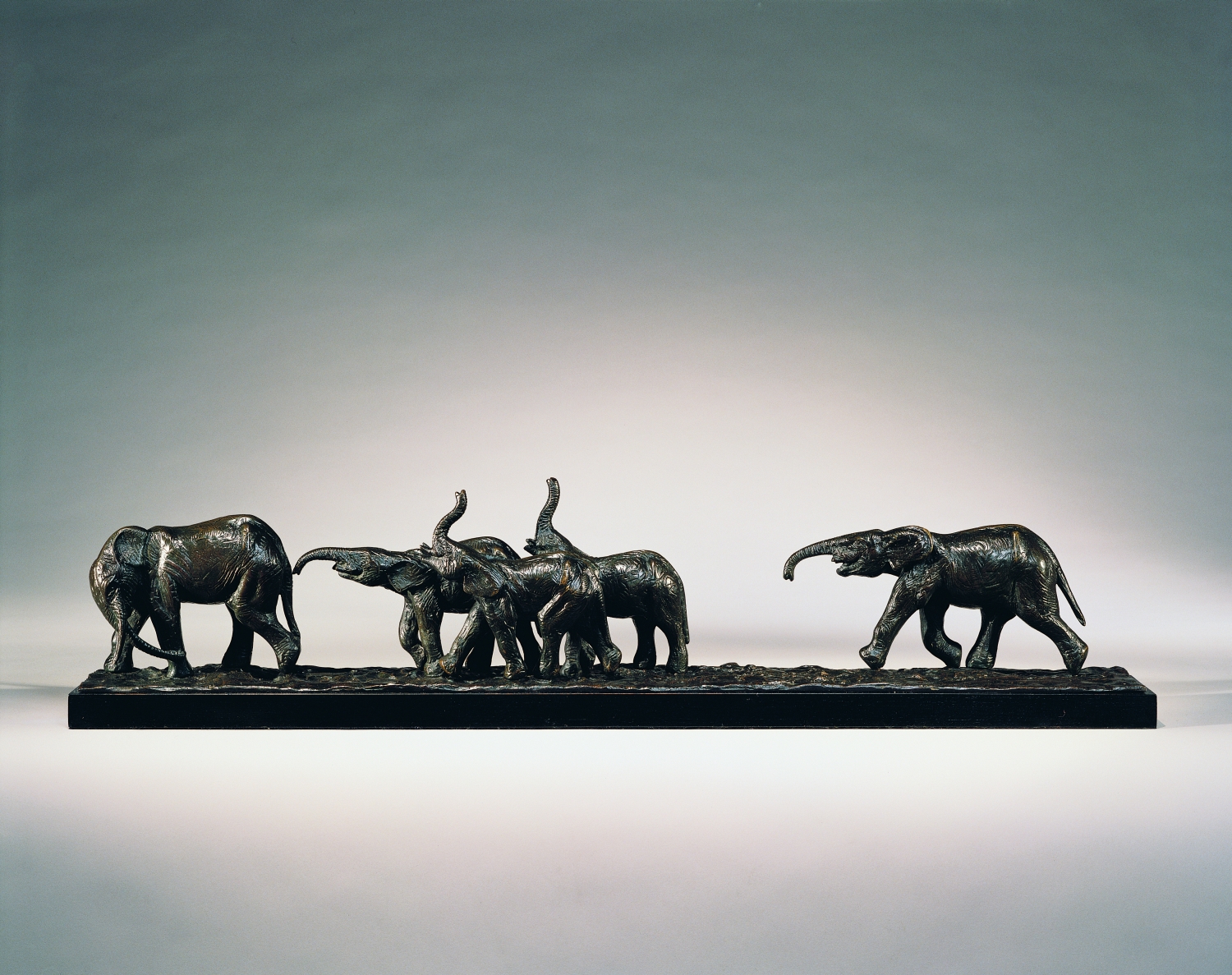 Procession of Five Elephants, 1937