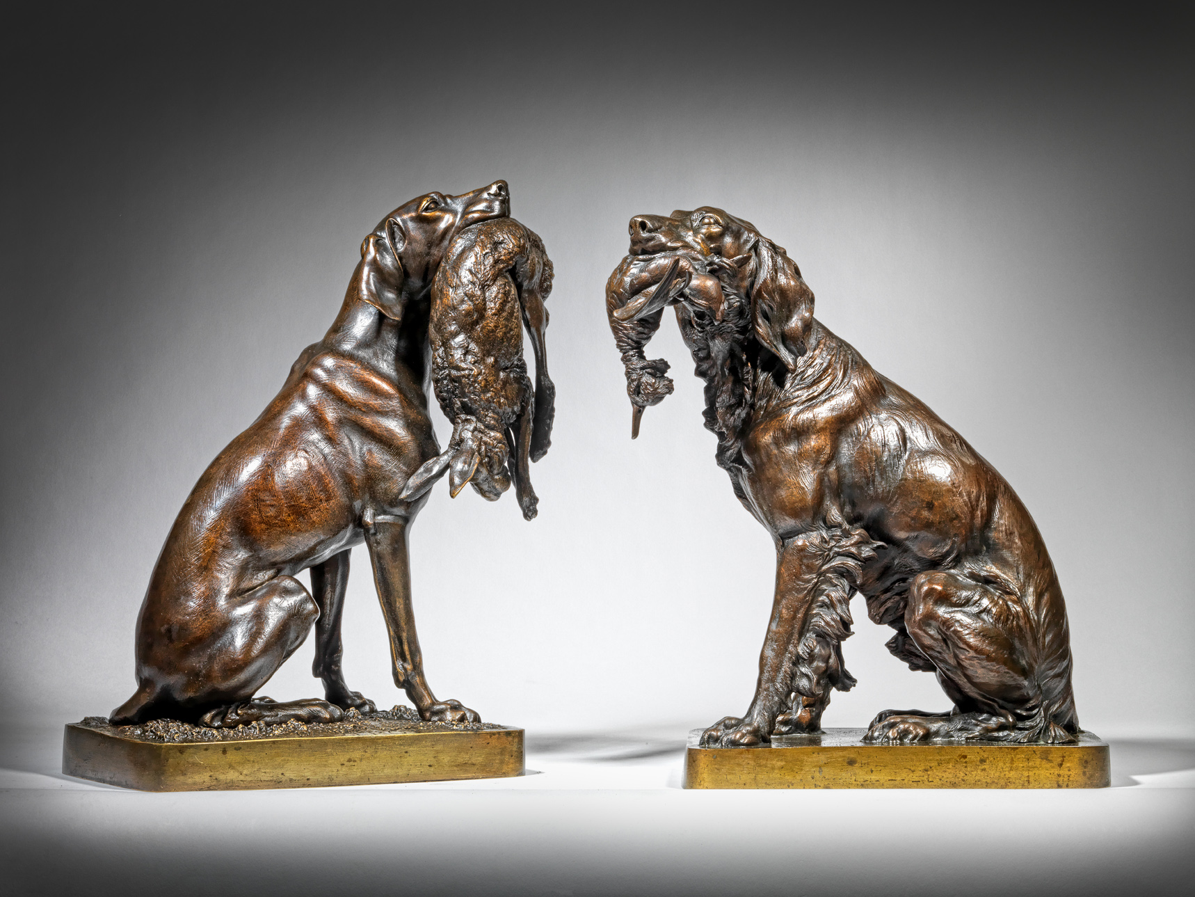 Pointer and Setter with Game, Medium version, c.1860