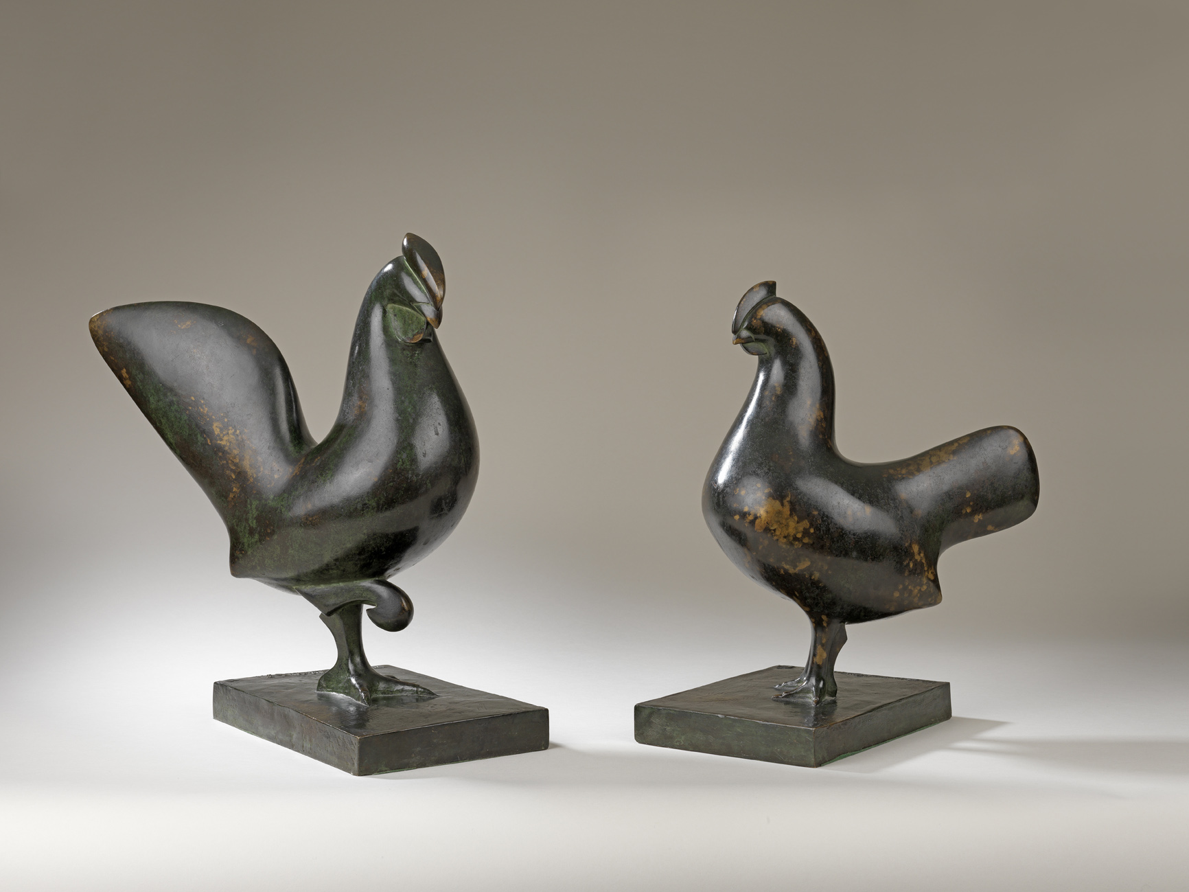 Cock and Hen, c. 1930