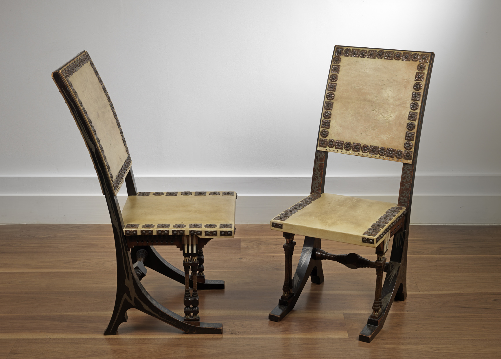 A pair of ‘Chaises pieds Sabre’, c. 1900
